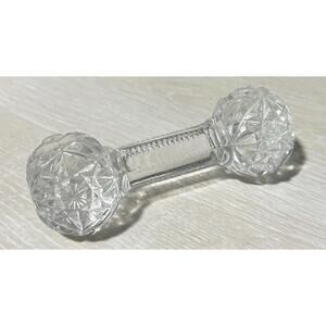 Imperial Glass Line 303 Clear Knife/Fork Rest 4¼” Dumbell/Zipper Crystal Utensil
